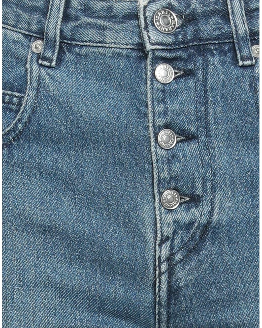 Isabel Marant Blue Solid Straight-Leg Pants
