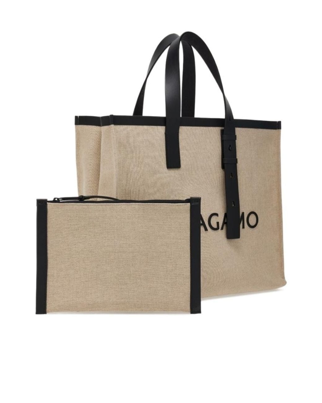 Ferragamo Natural Ferragamo Signature Tote Bag for men