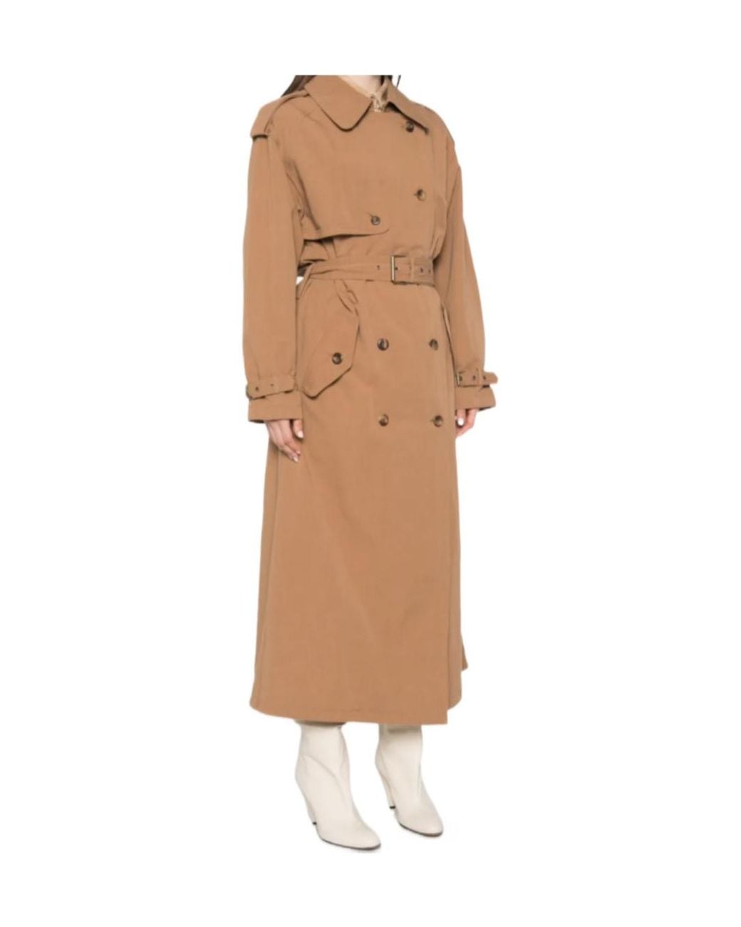 Isabel Marant Brown Violette Double-Breasted Trench Coat