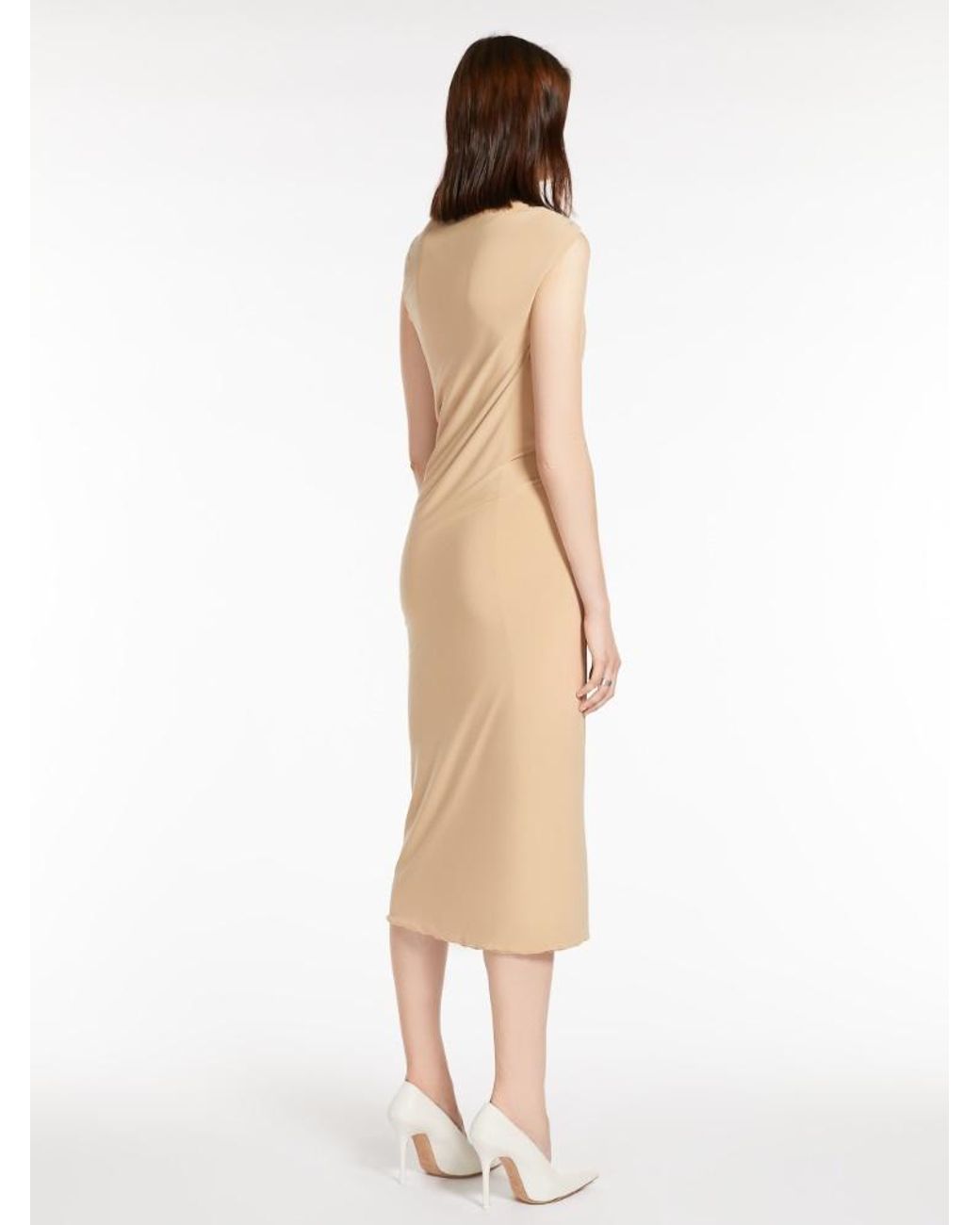 Sportmax Natural Nuble Midi Dress