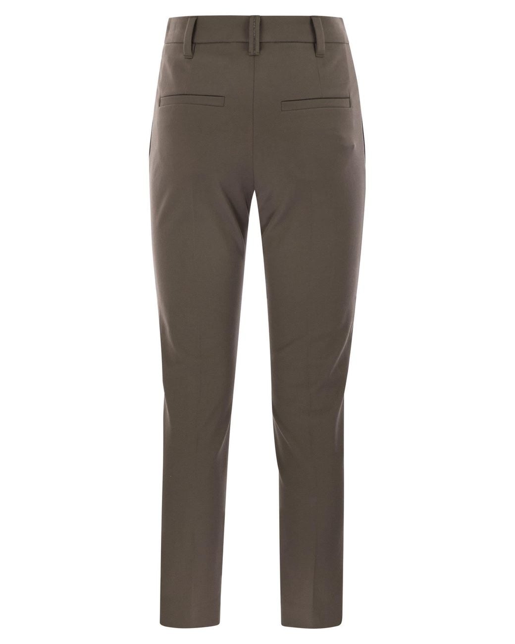 Brunello Cucinelli Gray Cigarette Trousers