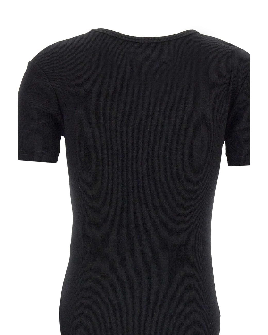 Vivienne Westwood Black Shoer-Sleeved Crewneck Ribbed Bodysuit