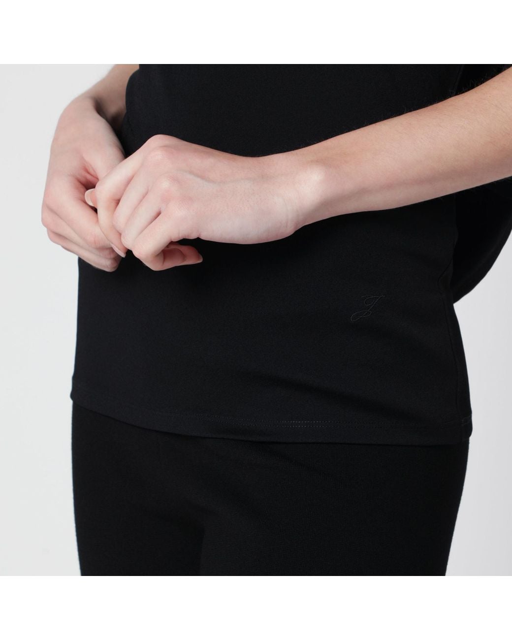 Jacquemus Black Draped Cut-Out Back T-Shirt