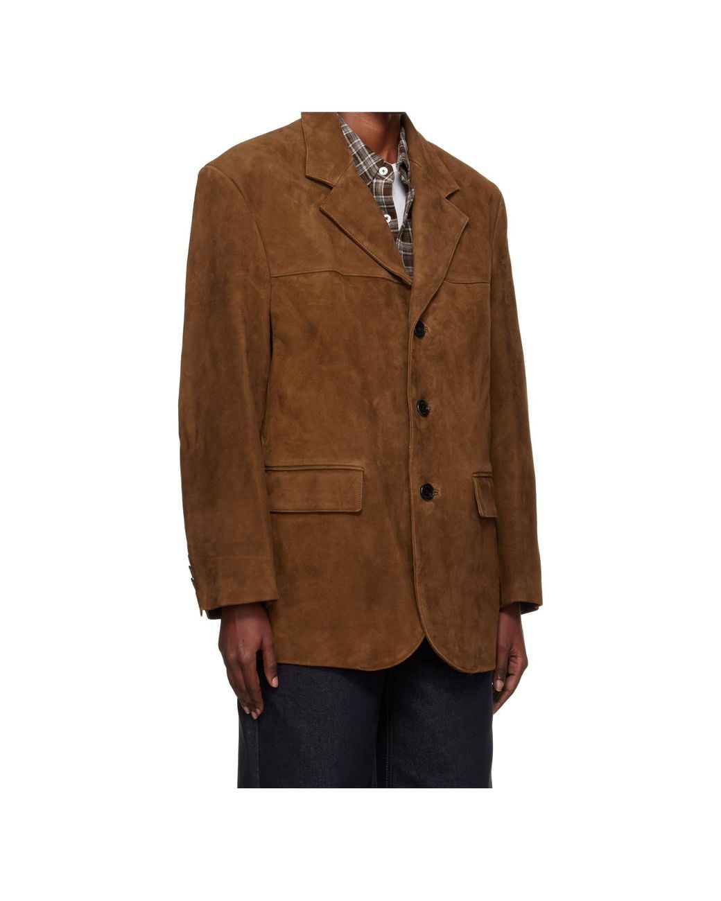 DUNST Brown Single-Breasted Suede Jacket