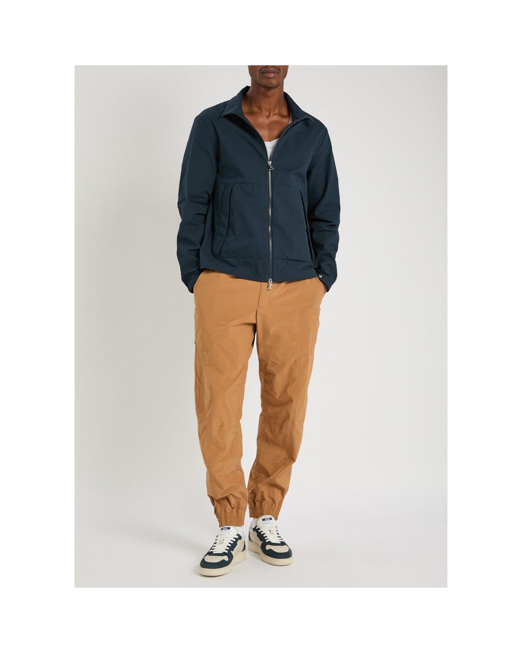 Moncler Blue Simple Jacket for men
