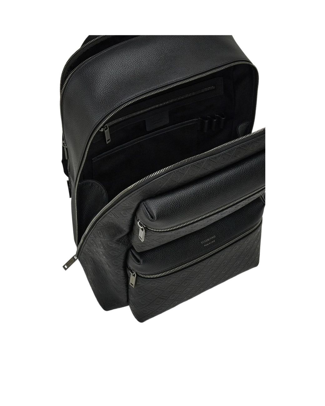 Ferragamo Black Ferragamo Monogram Backpack for men