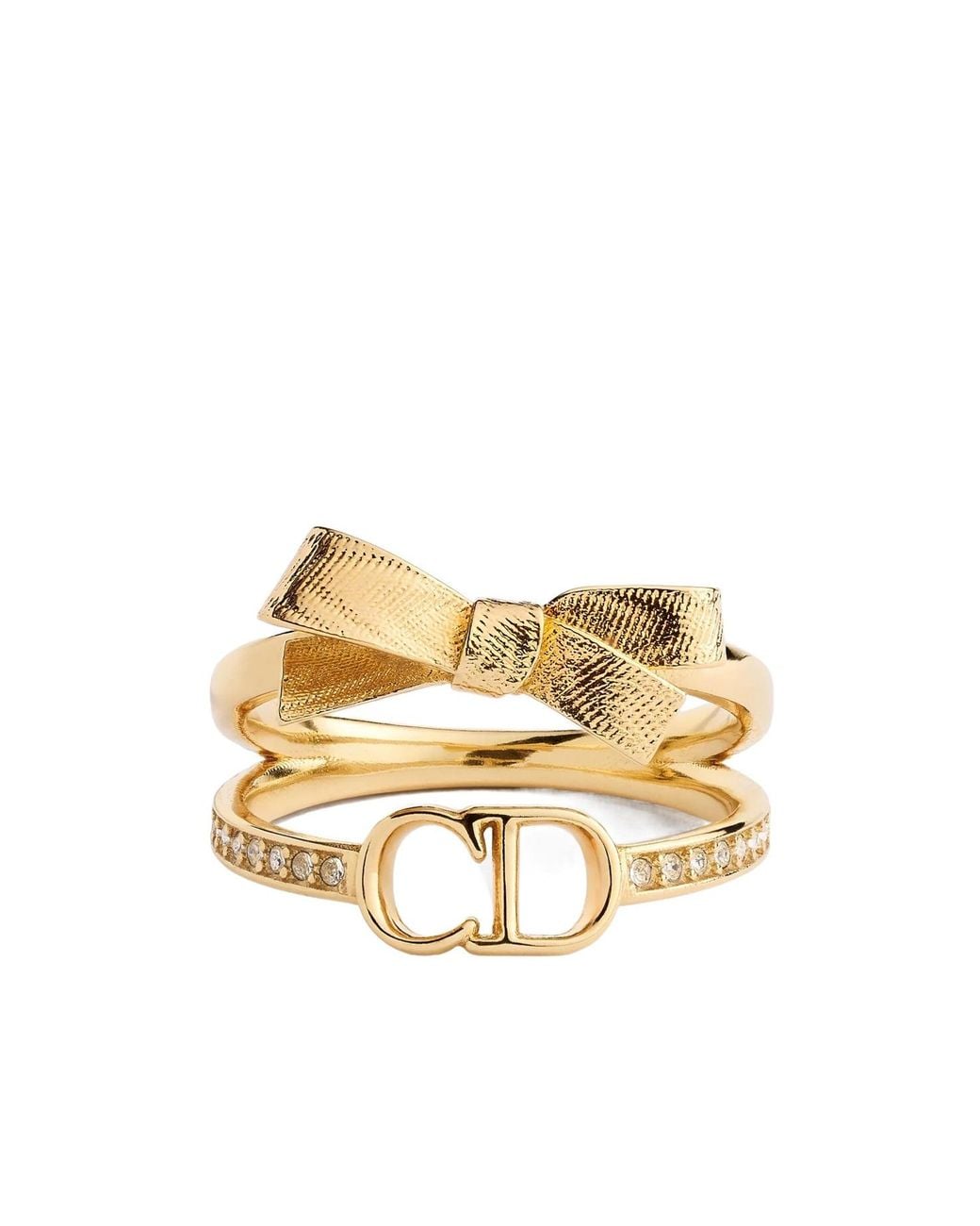 Dior Metallic Cd Bow Ring