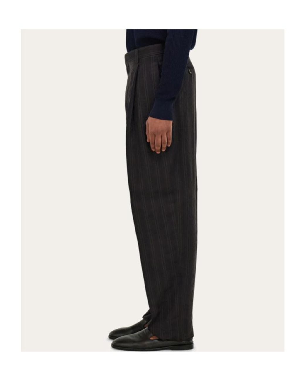 Ferragamo Black Ferragamo Comfortable Tailored Trousers for men
