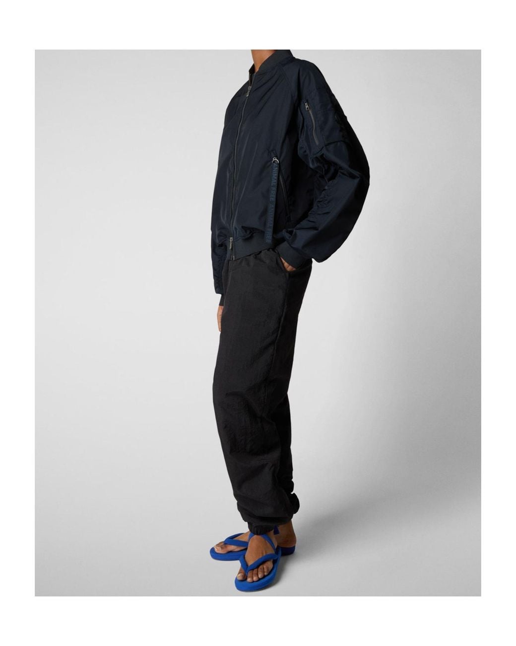 Save The Duck Blue Zip Pocket Bomber Jacket