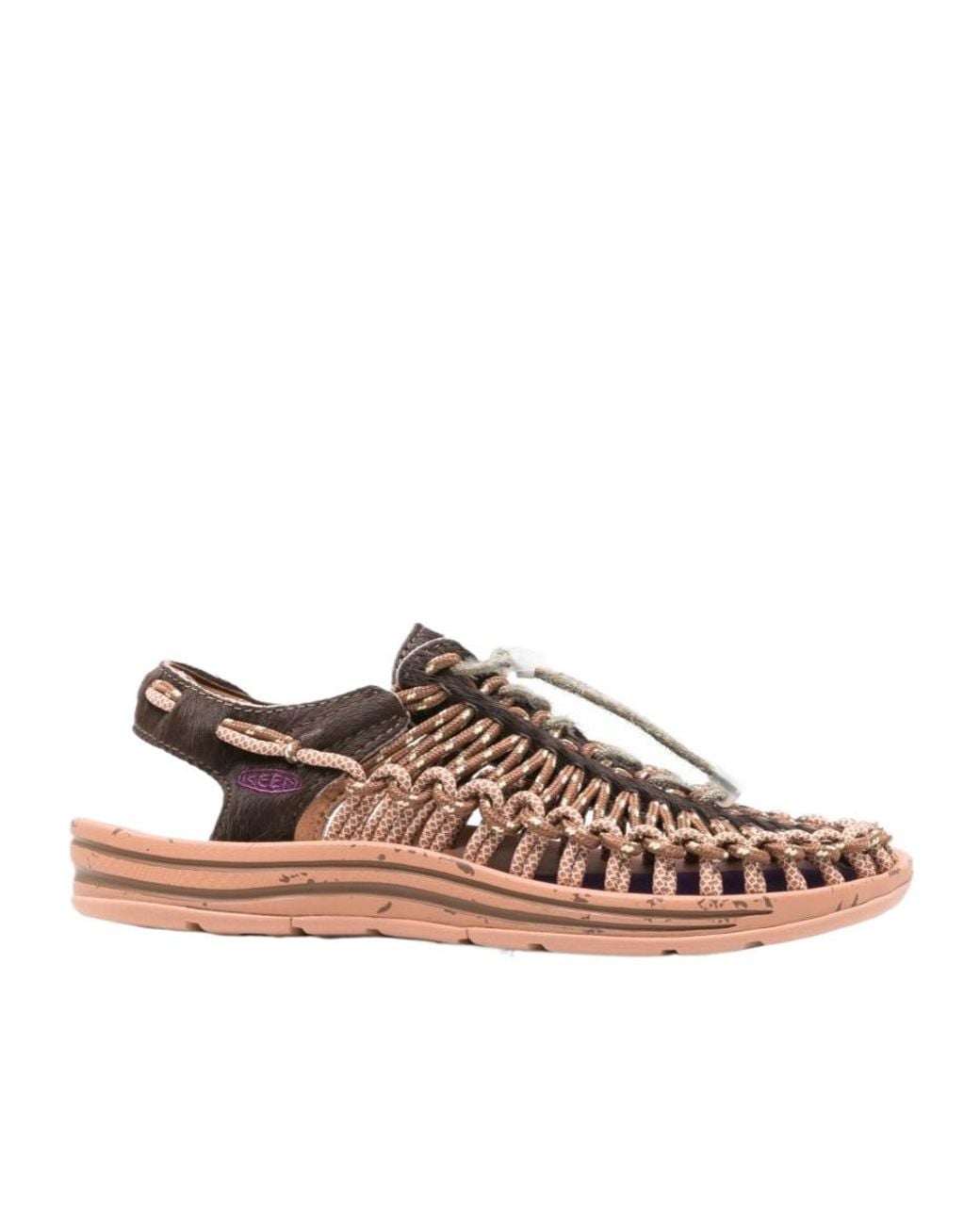 Keen Brown Uneek Leather Corded Sandals for men