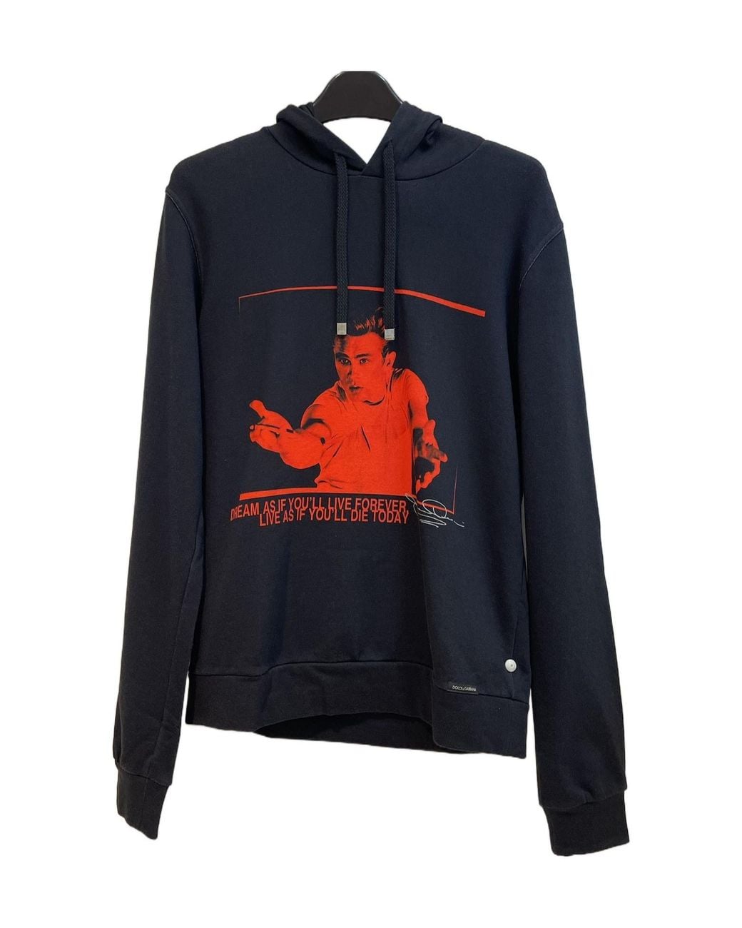 Dolce & Gabbana Blue Hooded Sweater for men