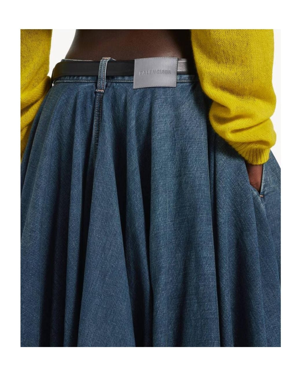 Balenciaga Blue Denim Balloon Shorts