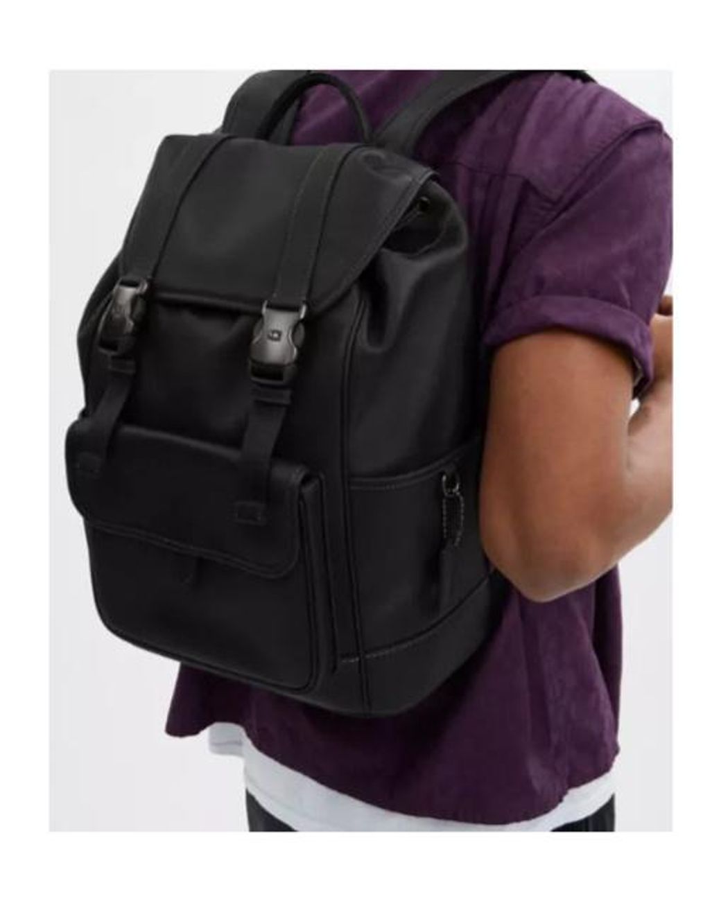 COACH Black League Backpack for men