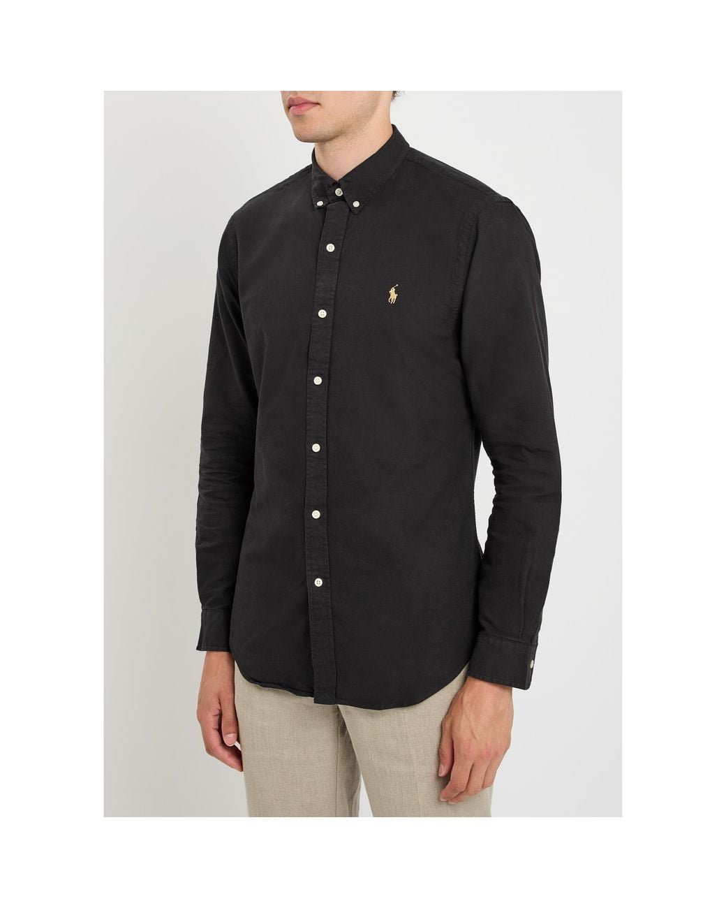 Polo Ralph Lauren Blue Cotton Slim-Fit Oxford Shirt for men