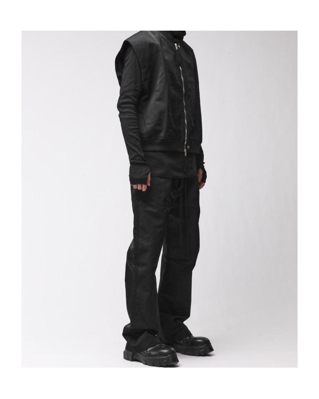 Thom Krom Blue Sleeveless Zip Jacket for men