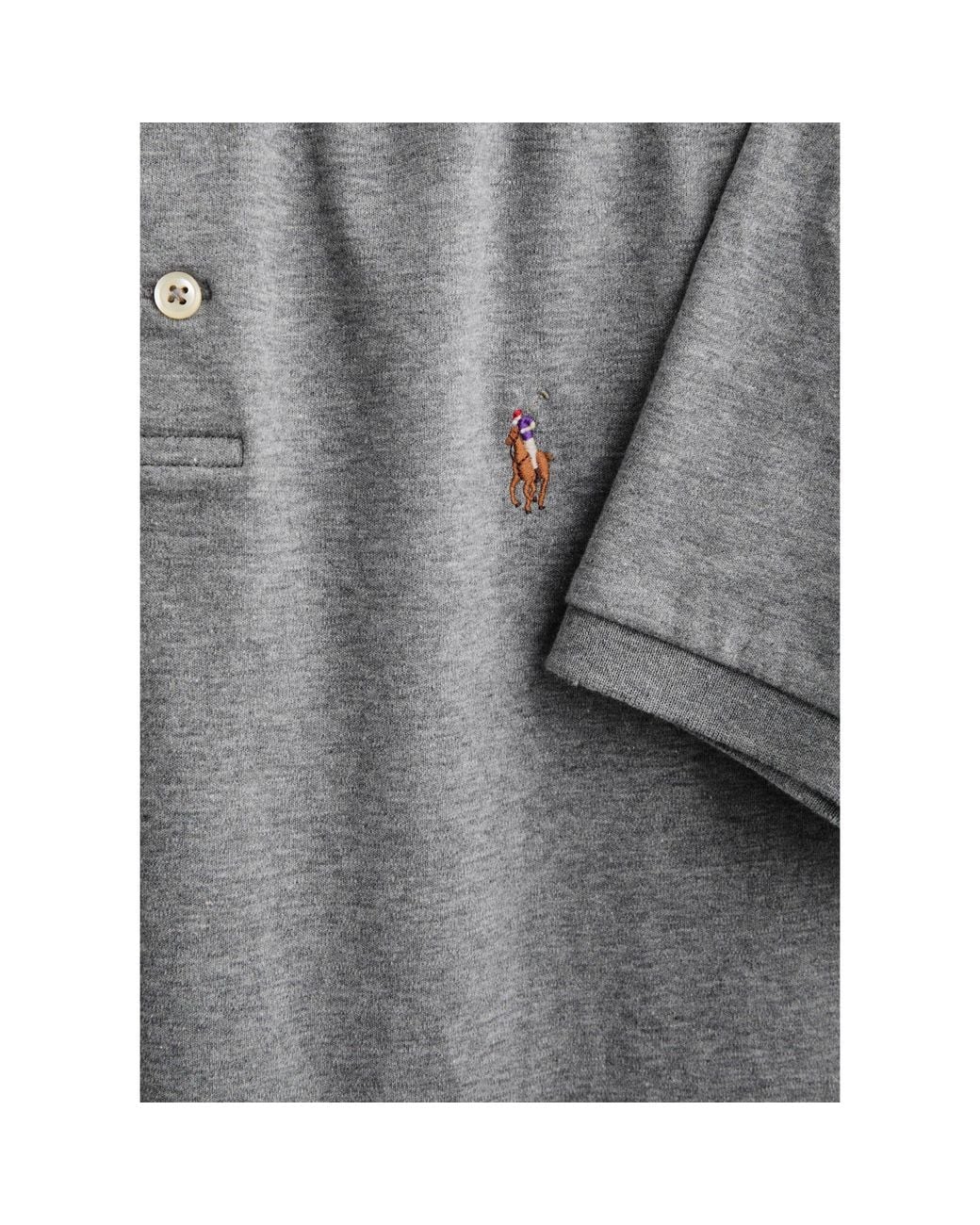 Polo Ralph Lauren Gray Short-Sleeved Polo Shirt for men