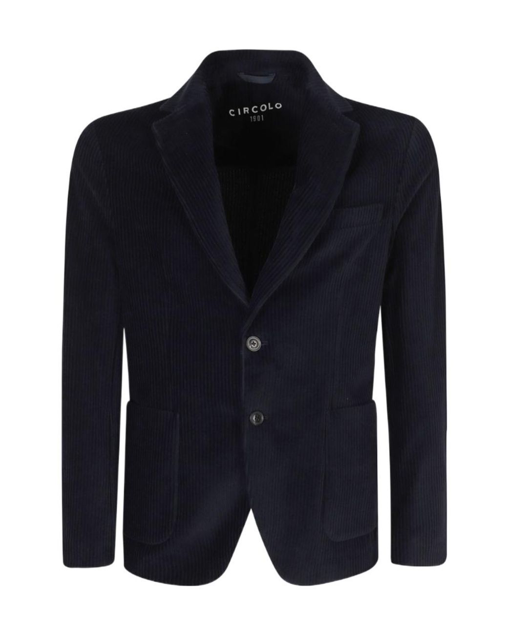 Circolo 1901 Blue Corduroy Two-Button Blazer for men
