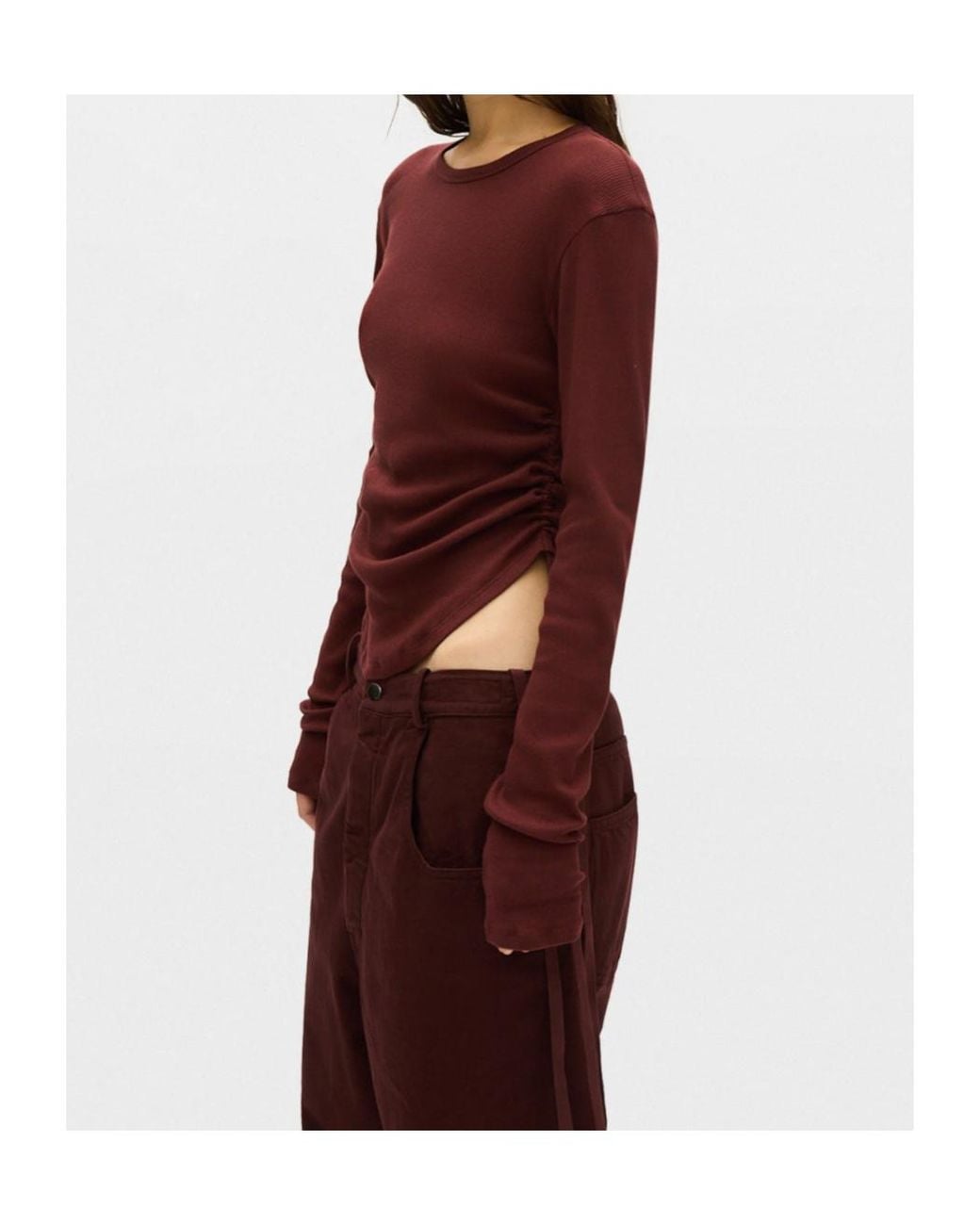 Ann Demeulemeester Purple Dot Wrinkled T-Shirt