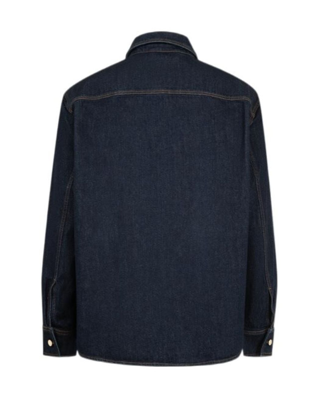 Casablanca Blue Logo-Embroidered Overshirt for men