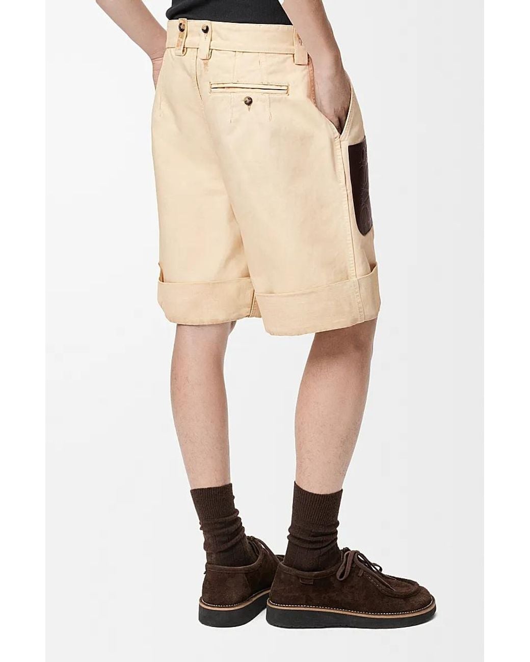 Loewe Natural Turn-Up Shorts for men