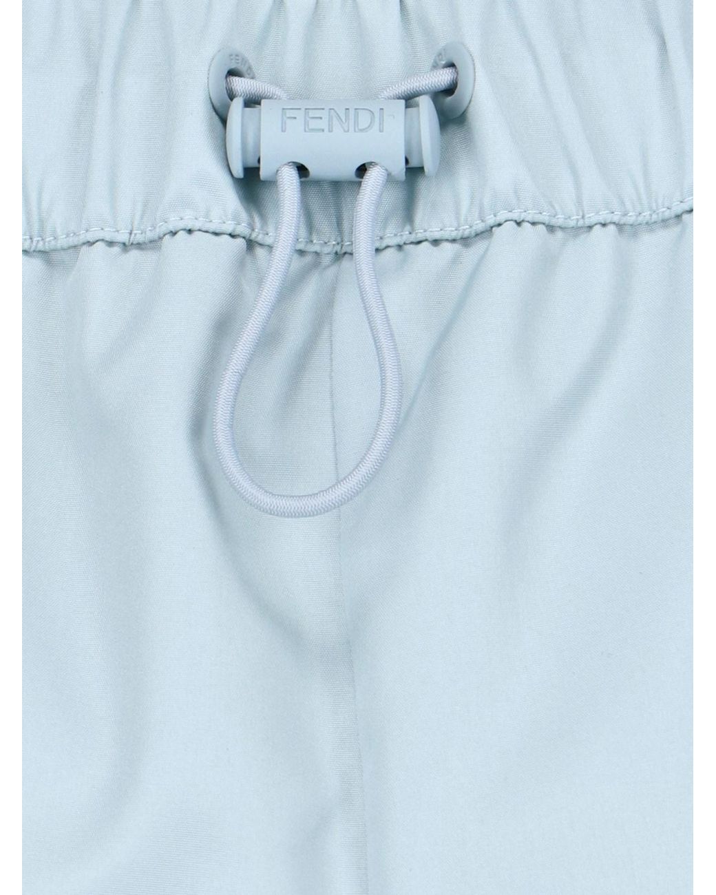 Fendi Blue Adjustable Drawstring Shorts For