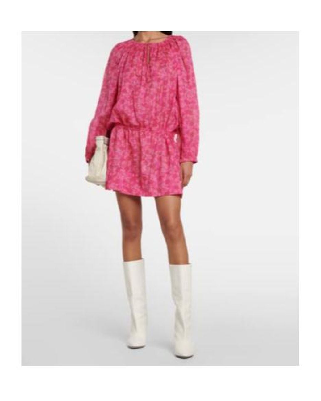 Isabel Marant Pink Parsley Floral Cotton Tunic Dress
