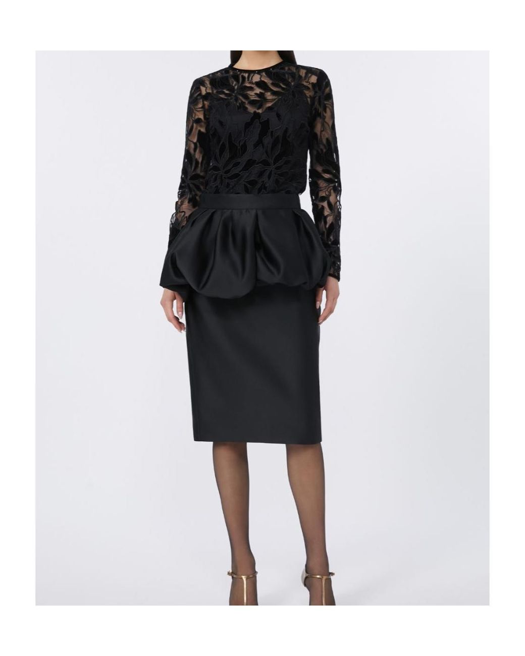 Max Mara Black Studio Long-Sleeved Top
