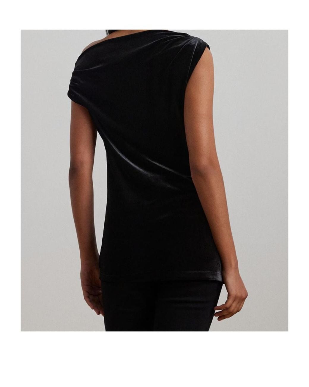 Ralph Lauren Black Kinthea Velvet Top