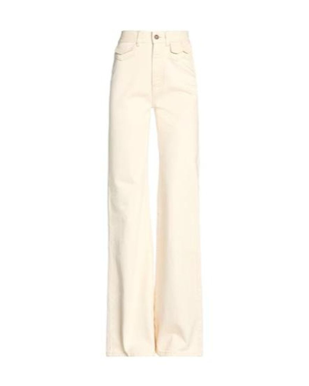 Chloé White Straight-Leg Jeans