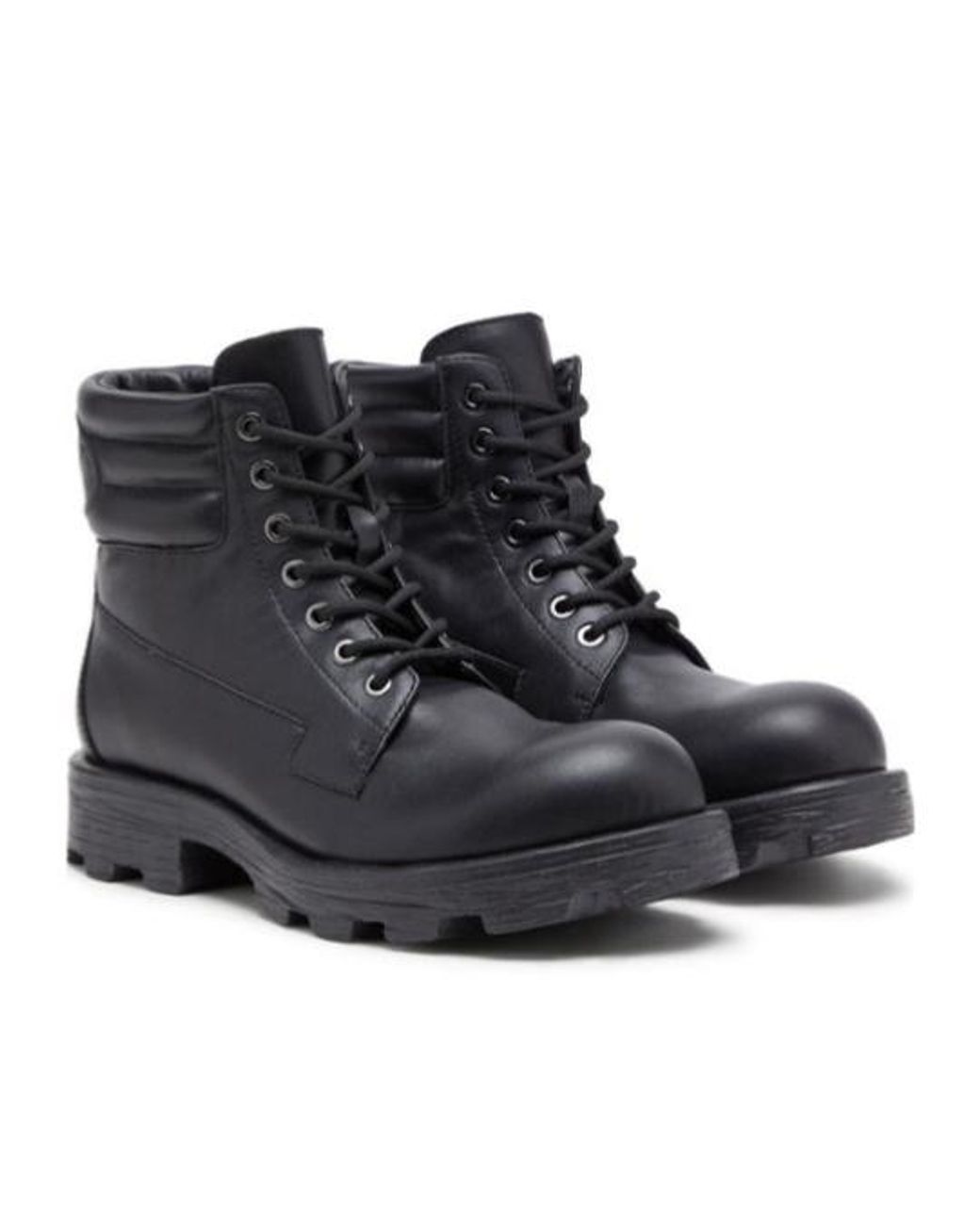 DIESEL Black D-Hammer Combat Boots for men