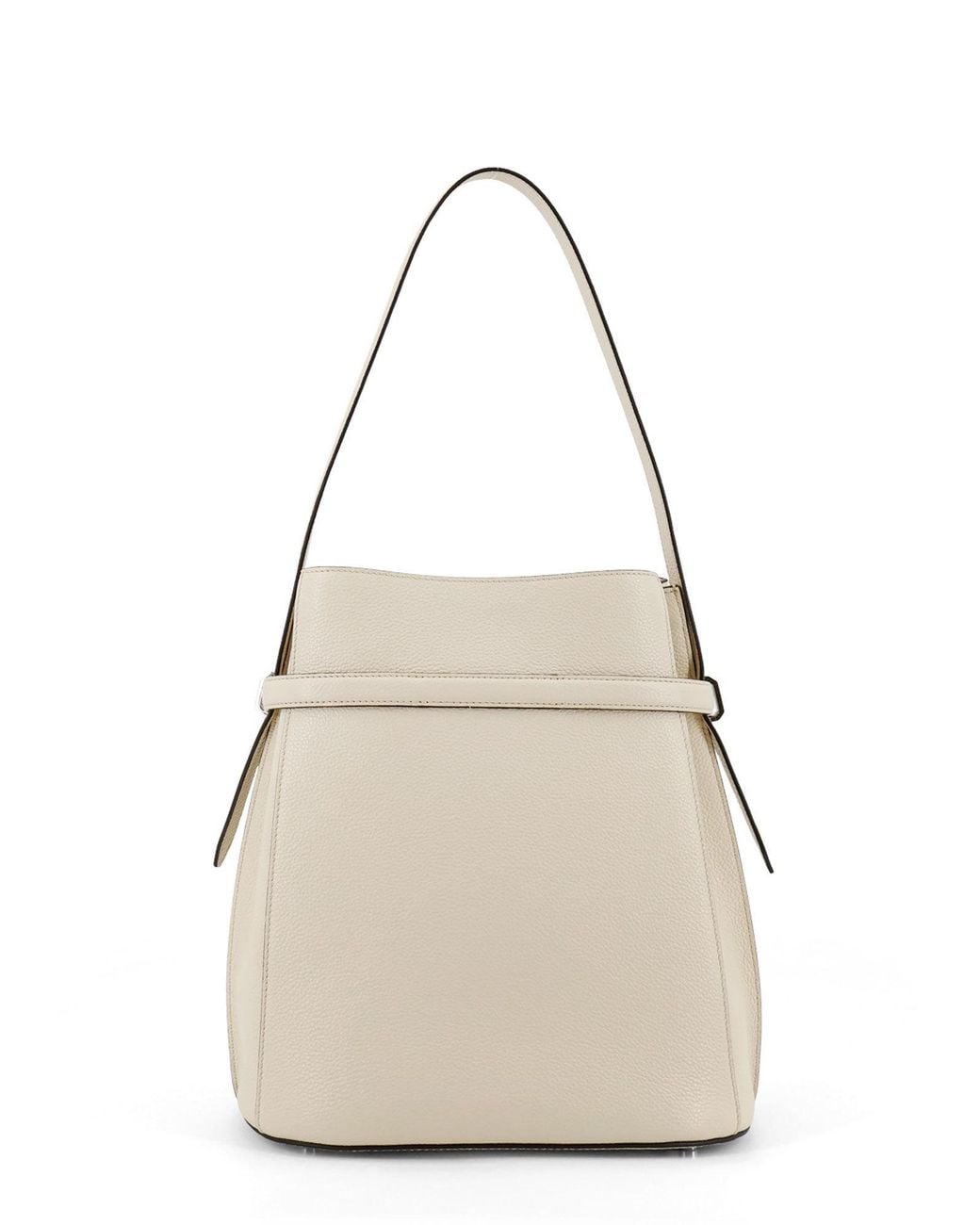 Totême White Totême Logo Printed Bucket Bag