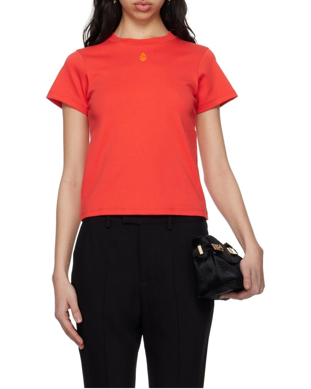 McQueen Skull Embroidered Crewneck T-Shirt