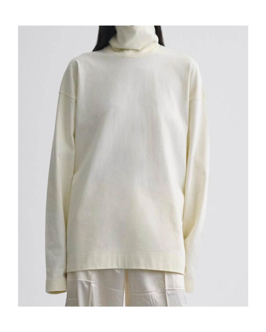 Phoebe Philo White Relaxed Long Sleeve Jersey