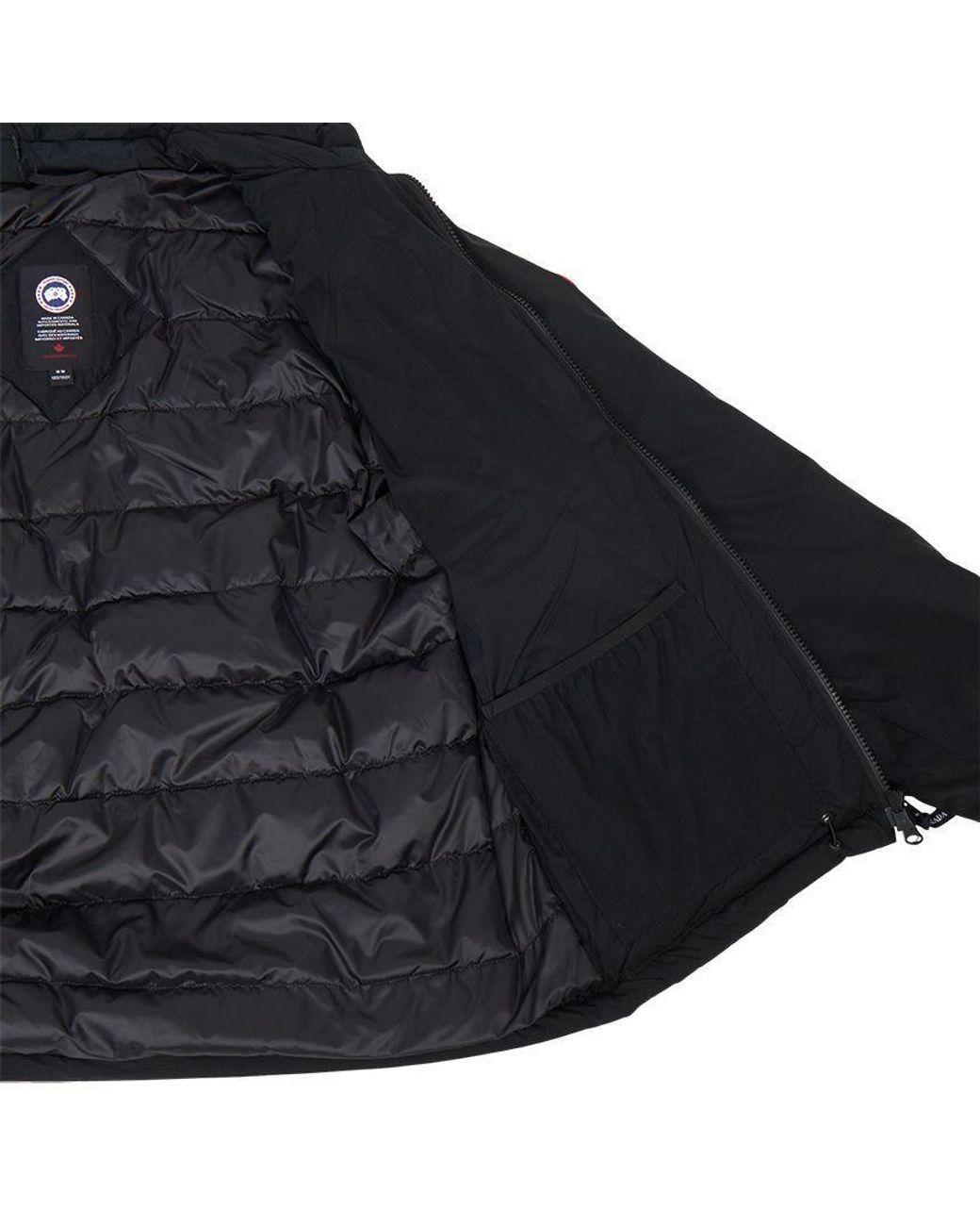 Canada Goose Black Lodge Zip-Up Down Jacket for men