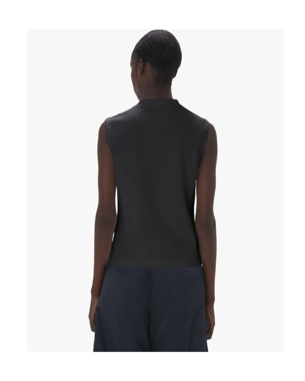 J.W. Anderson Black Jw Anderson Anchor Embroidered Tank Top