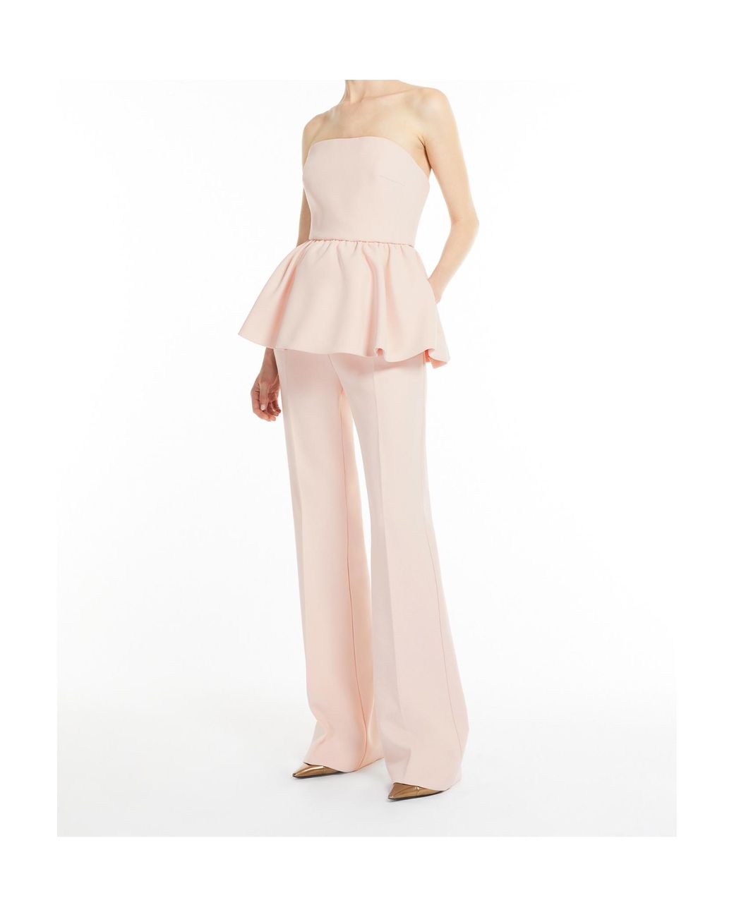Max Mara Pink Sablé Bustier Top