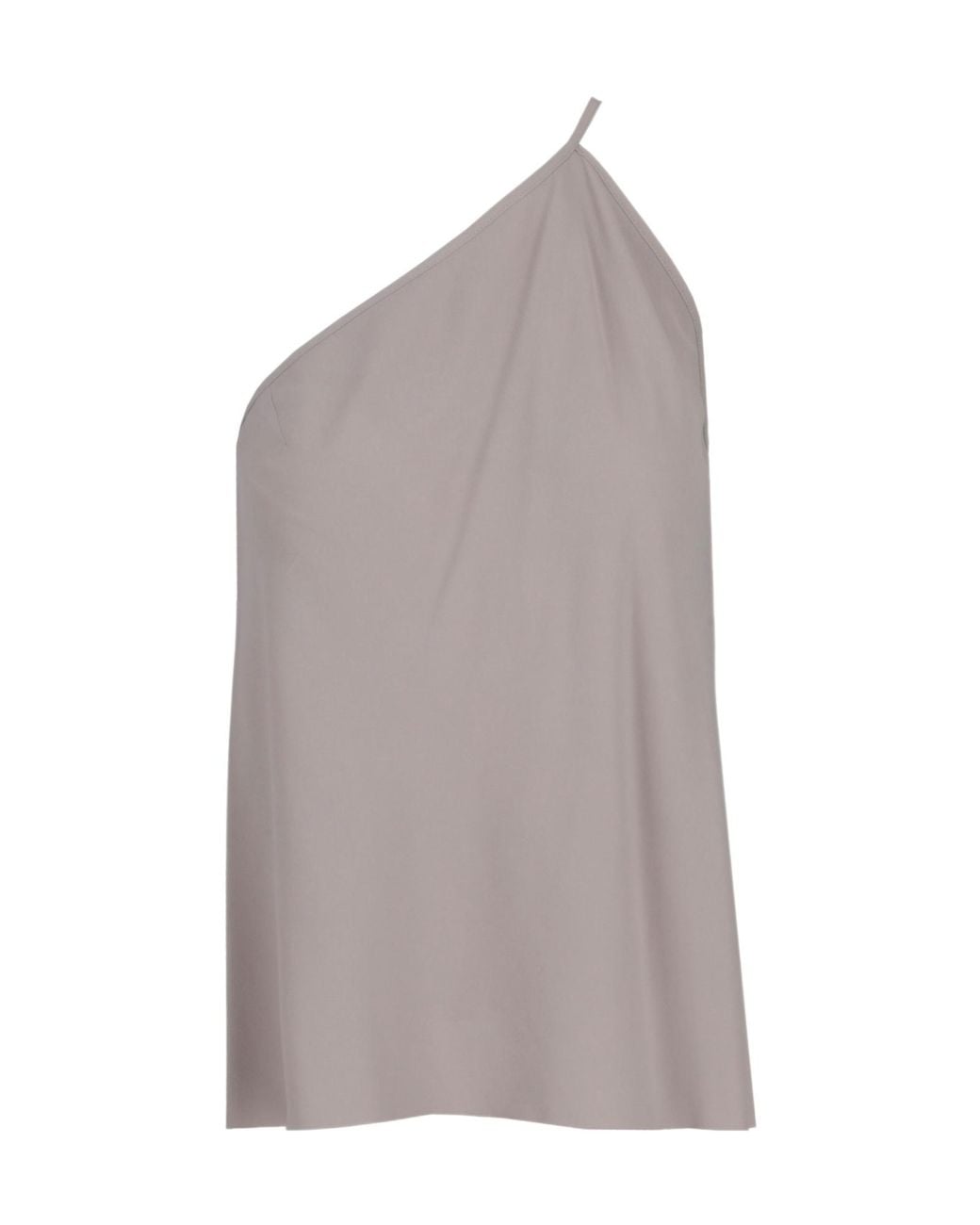Rick Owens Gray One-Shoulder Slip Top