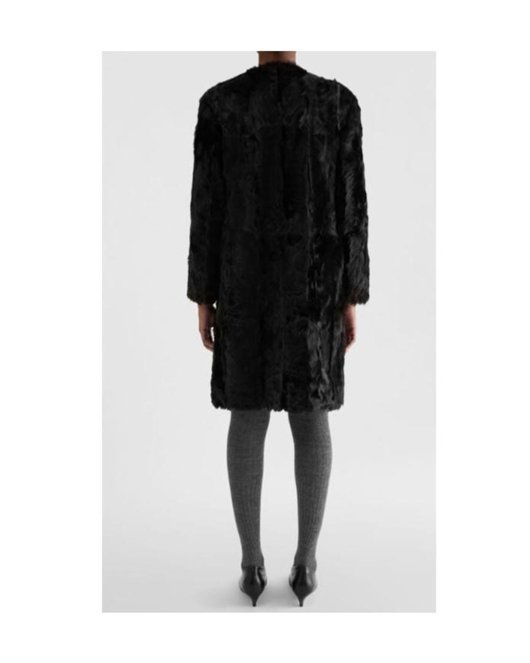 Jil Sander Black V-Neck Coat