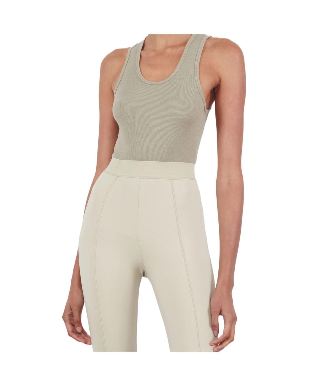 Wardrobe NYC Natural Ribbed Tank Top
