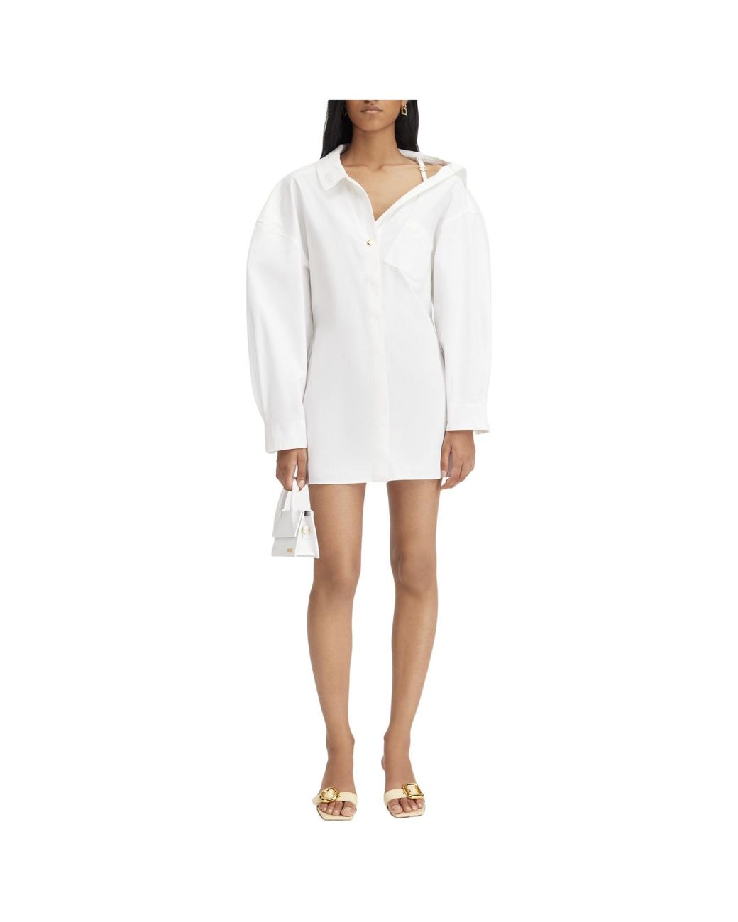 Jacquemus White Collared Long-Sleeve Shirt