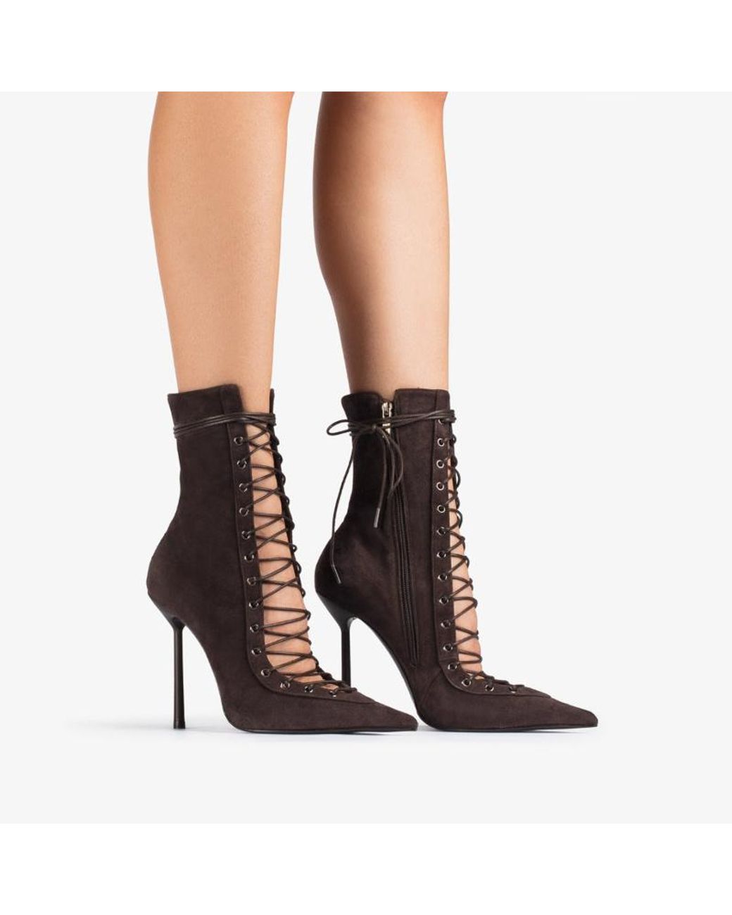 Le Silla Black Colette Lace-Up Ankle Boots