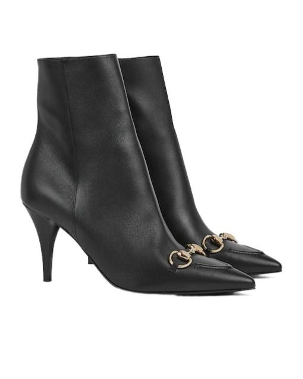 Gucci Black Horsebit Ankle Boots