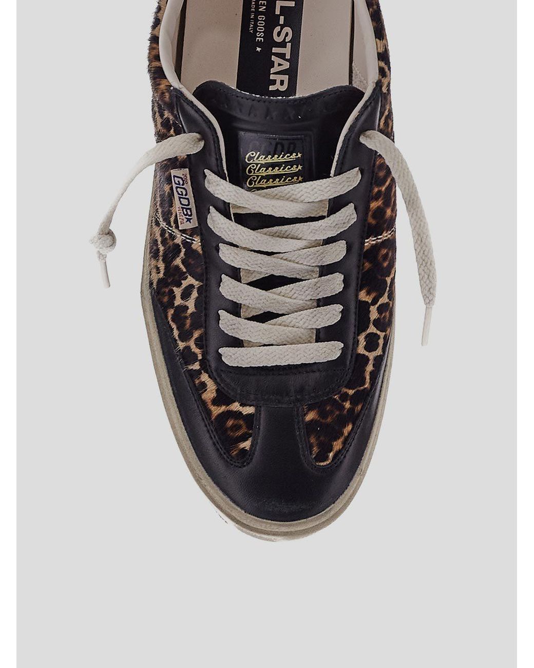 Golden Goose Deluxe Brand Brown Soul Star Leopard Printed Sneakers for men