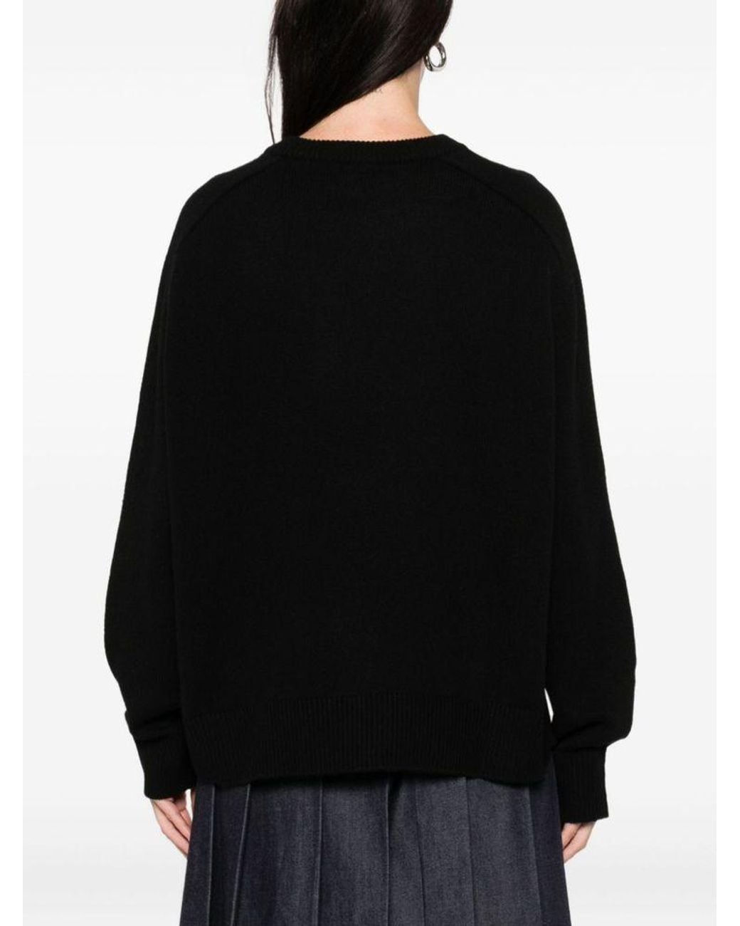 Soft Goat Black Long-Sleeve Knit Top