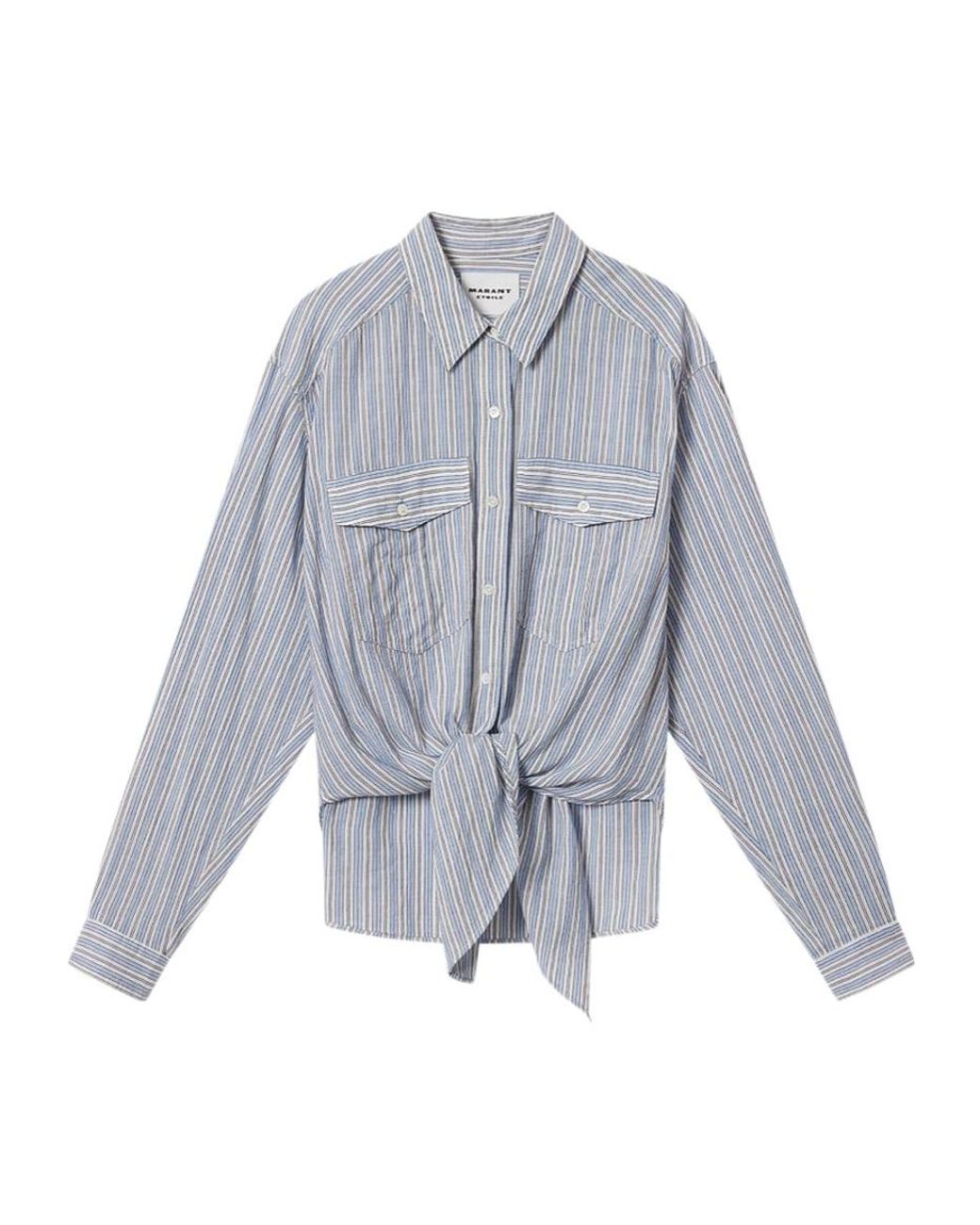 Isabel Marant Gray Étoile Nath Long-Sleeved Shirt