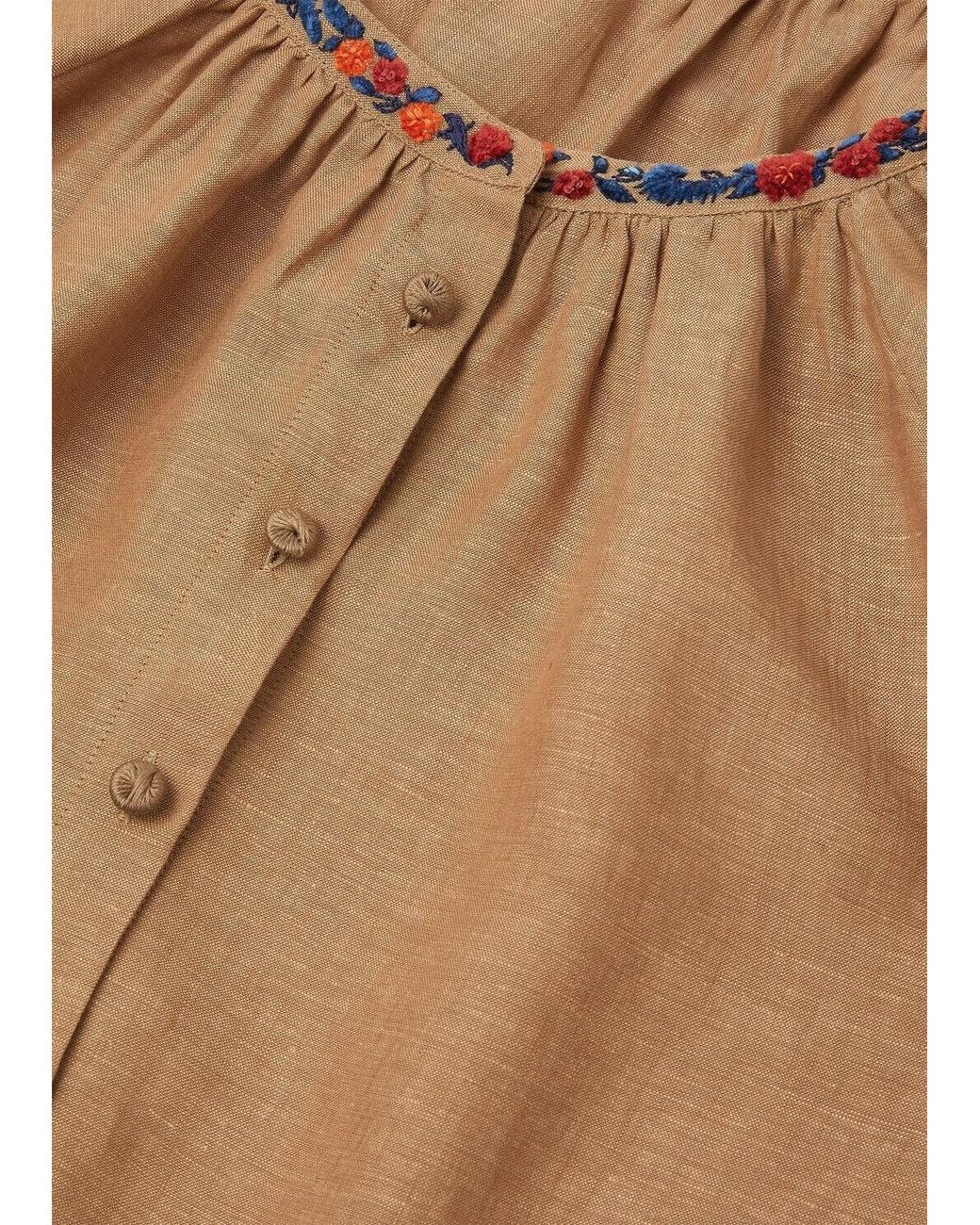 Loro Piana Brown Gritt Blouse
