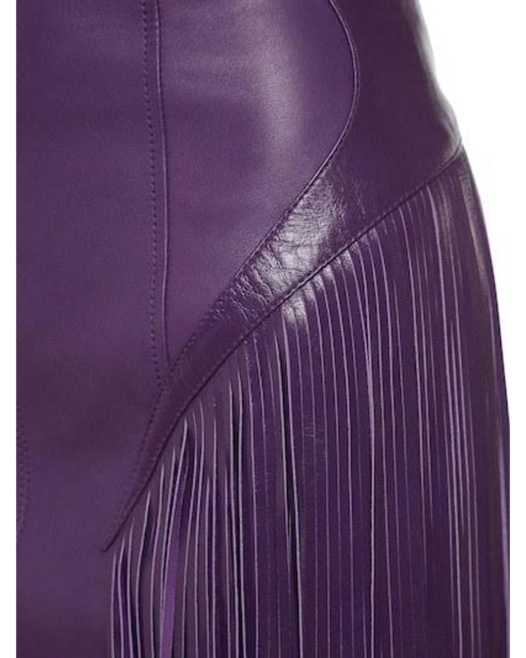 Versace Purple Fringed Mini Dress