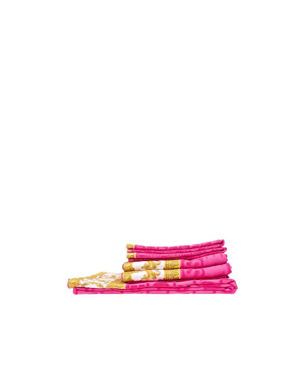Versace Pink Logo Towel Five-Piece Set for men