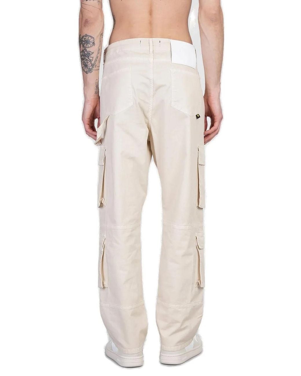 Barrow Natural Mid-Rise Straight-Leg Cargo Trousers for men