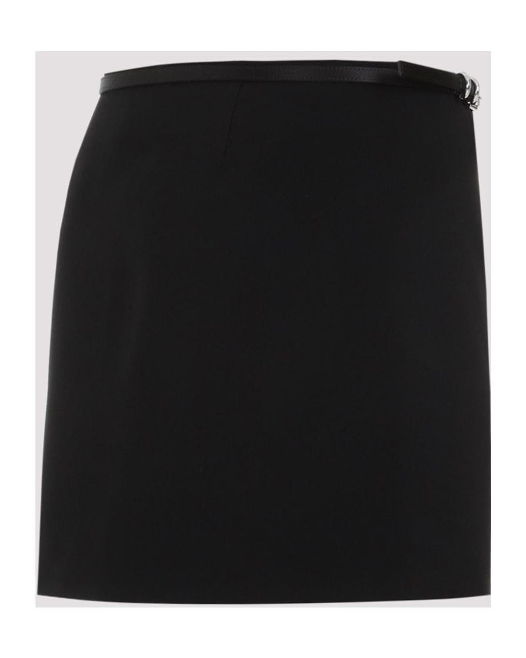 Givenchy Black Belted Wrap Mini Skirt
